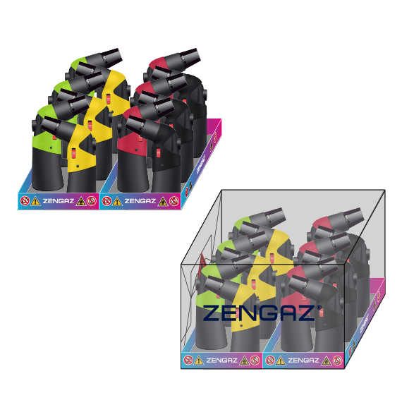 The Zengaz ZT-30 torch collection packaging.