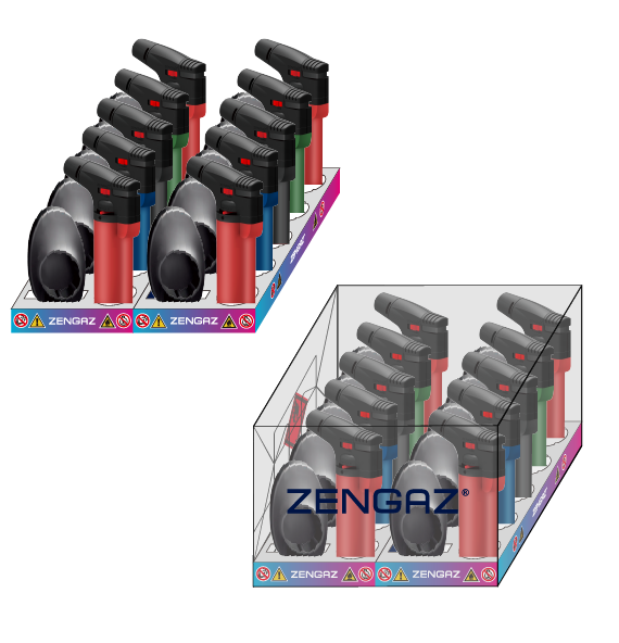 The Zengaz ZT-50 torch collection packaging.