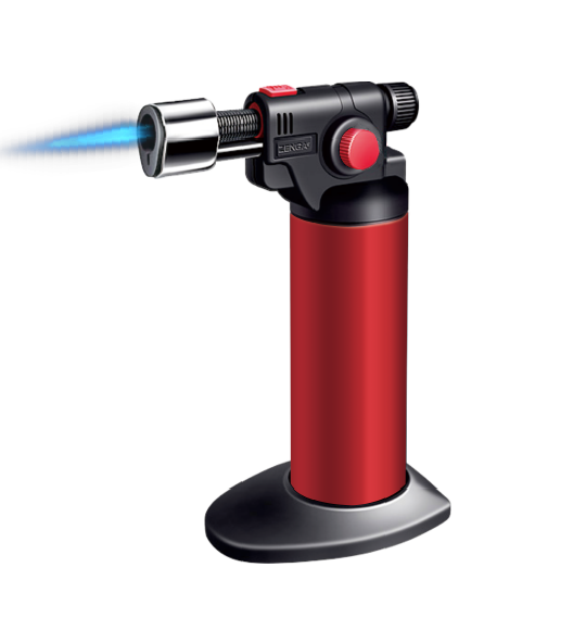 The Zengaz ZT-80 torch in red with flame.