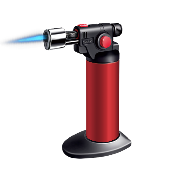 The Zengaz ZT-80 torch in red with flame.