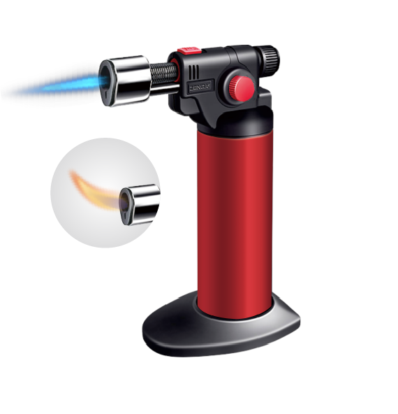 The Zengaz ZT-80 torch in red with flame.