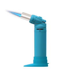 The Zengaz ZT-68 torch in light blue with flame.