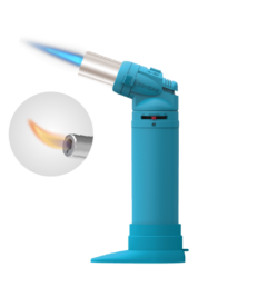 The Zengaz ZT-68 torch in light blue with flame.