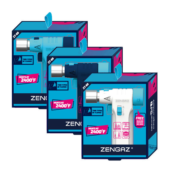 The Zengaz ZT-69 torch in packaging.